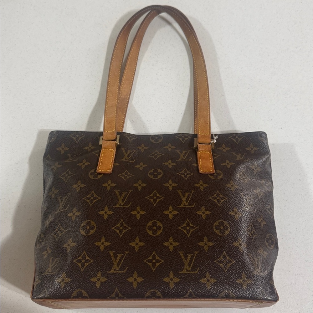Louis Vuitton Cabas Piano Brown and Gold Monogram Tote Authentic - Picture 2 of 16